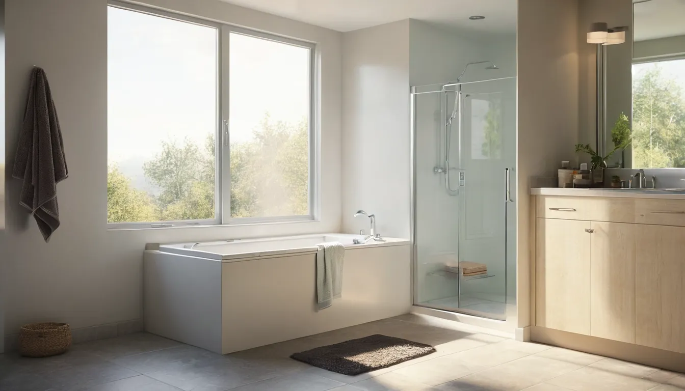 A bright, accessible bathroom with a walk-in tub in a Lake St. Louis home
